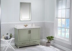 Jussara Badkamerset 2-delig, MDF Gelakt, Kwarts Aanrechtblad, Groen -Emob 138JSR1239 20 202 8ada