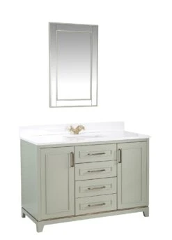 Jussara Badkamermeubelset Flotal Spiegel| 100% Massief Hout | Wit Kwarts Aanrechtblad -Emob 138JSR1240 20 207 e272