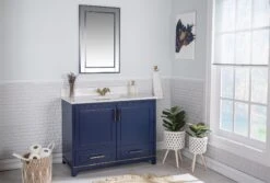 Jussara Badkamermeubelset | 2 Delig | 100% Massief Hout En Kwarts | Donkerblauw -Emob 138JSR1253 20 202 28ce