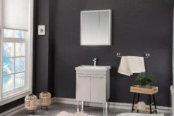 Jussara Badkamermeubelset | 3-delig | 100% MDF Met Melaminecoating | Keramische Wastafel | Wandbevestiging -Emob 138JSR1266 20 202 3bc1