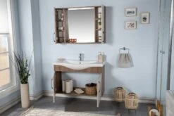 Jussara Badkamermeubelset | 3-delig Tan Bruin | Massief Hout | Keramische Wastafel -Emob 138JSR1274 20 202 fc02