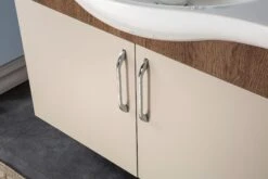 Jussara Badkamermeubelset | 3-delig Tan Bruin | Massief Hout | Keramische Wastafel -Emob 138JSR1274 20 205 8bd2