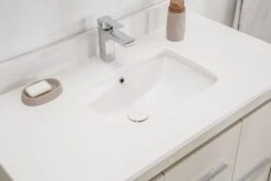 Jussara Badkamermeubelset | MDF Gelakt | Blad Van Kwarts En Wastafel Van Porselein | Beige -Emob 138JSR1285 20 205 0e1e