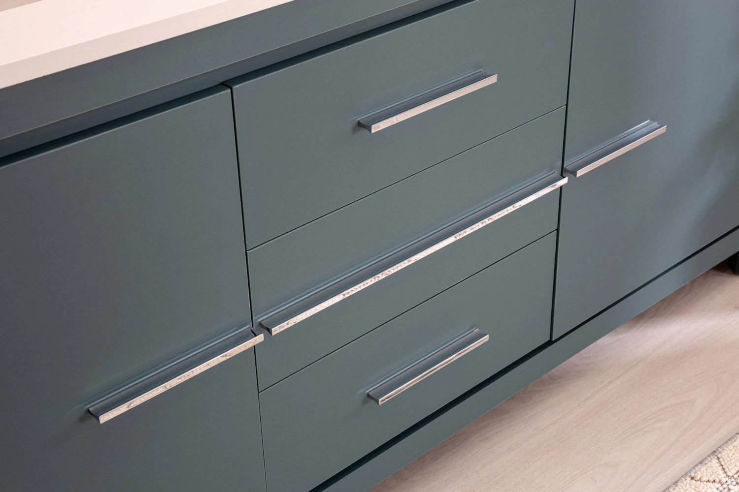 3-Delige Jussara Badkamermeubelset | 100% Hout En Kwarts | Blauwe Kleur 2 3-Delige Jussara Badkamermeubelset | 100% Hout En Kwarts | Blauwe Kleur - Afbeelding 2