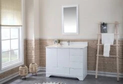 Jussara Badkamermeubelset | Aanrechtblad Wit Kwarts | 2-delig | Wit -Emob 138JSR1314 20 202 c981