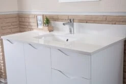 Jussara Badkamermeubelset | Aanrechtblad Wit Kwarts | 2-delig | Wit -Emob 138JSR1314 20 205 5fad