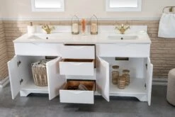 Jussara 3-delige Badkamermeubelset | Wit, Kwarts Aanrechtblad -Emob 138JSR1317 20 203 85b8