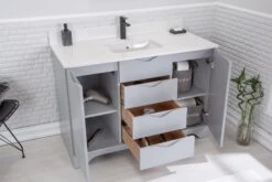 Grijs Jussara Badkamermeubelset | 100% MDF En Kwarts -Emob 138JSR1322 20 203 1338