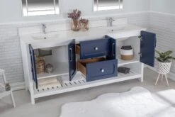 Jussara 3-delige Badkamermeubelset | 100% Gelakt MDF En Wit Kwarts -Emob 138JSR1352 20 203 f1b2