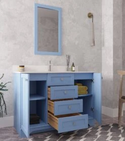 Jussara 2-delige Badmeubelset | Blauw | Kwarts Wastafel | 120cm Badmeubel -Emob 138JSR1364 20 202 9378