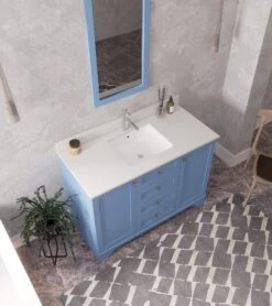 Jussara 2-delige Badmeubelset | Blauw | Kwarts Wastafel | 120cm Badmeubel -Emob 138JSR1364 20 203 72ae