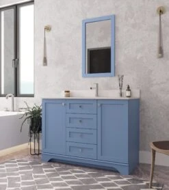 Jussara 2-delige Badmeubelset | Blauw | Kwarts Wastafel | 120cm Badmeubel -Emob 138JSR1364 20 204 0159