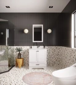 Jussara Badkamermeubelset | 2-delig | Wit | Massief Hout | Kwartsblad