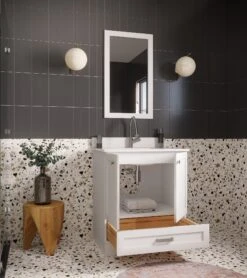 Jussara Badkamermeubelset | 2-delig | Wit | Massief Hout | Kwartsblad -Emob 138JSR1368 20 204 75c2