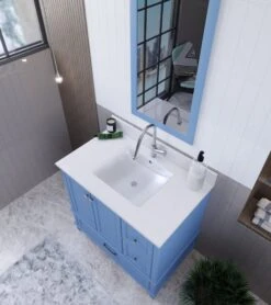 Jussara Badkamermeubelset | Blauw | 2st | LEKKER MDF | Kwarts Aanrechtblad | Lade Van Marien Hout -Emob 138JSR1383 20 202 0d2d