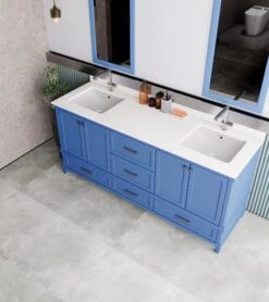 Jussara Badkamermeubelset | Massief Hout | Kwarts Werkblad | Blauw -Emob 138JSR1387 20 203 9631