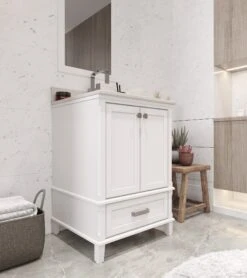 Jussara 2-delige Badkamermeubelset | 100% Gelakt MDF En Kwarts | Wit -Emob 138JSR1388 20 203 ad28