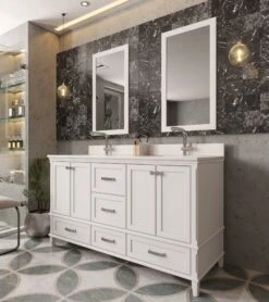 Jussara Badkamermeubelset | 3-delig | Wit | Massief Hout En Kwarts -Emob 138JSR1393 20 203 218f