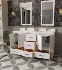 Jussara Badkamermeubelset | 3-delig | Wit | Massief Hout En Kwarts -Emob 138JSR1393 20 204 17b5