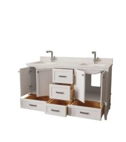 Jussara Badkamermeubelset | 3-delig | Wit | Massief Hout En Kwarts -Emob 138JSR1393 20 207 57e5