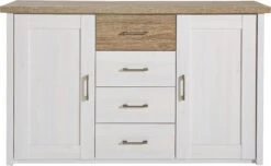 Commode Larnaca 150cm Met 4 Lades & 2 Deuren - Wit -Emob 14701850 16f2