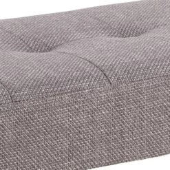 Halbankje Gloria Zwart Stalen Onderstel, Getuft 95x38x45 Cm - Grijs -Emob 15BFF132 49F6 4658 8013 FA54F8F31FBA 4bfe