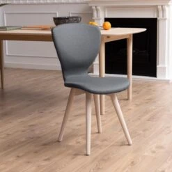 Eetkamerstoel Gogel - Donkergrijs/eik