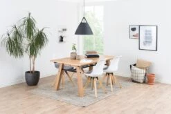 Eetkamerstoel Dima - Lichtgrijs/ Wit