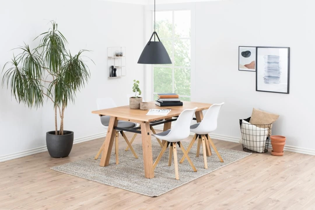 Eetkamerstoel Dima - Lichtgrijs/ Wit 1 Eetkamerstoel Dima - Lichtgrijs/ Wit