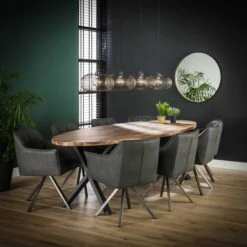 Ovale Eettafel Dahlia 240cm Notenhout -Emob 2043 21 1 b408