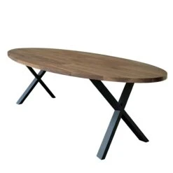 Ovale Eettafel Dahlia 240cm Notenhout -Emob 2043 21 6 8eba