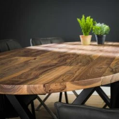 Ovale Eettafel Dahlia 240cm Notenhout -Emob 2044 21 5 860e