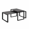 Set Van 2 Salontafels Nicola Met Blad Uit Keramiek - Zwart