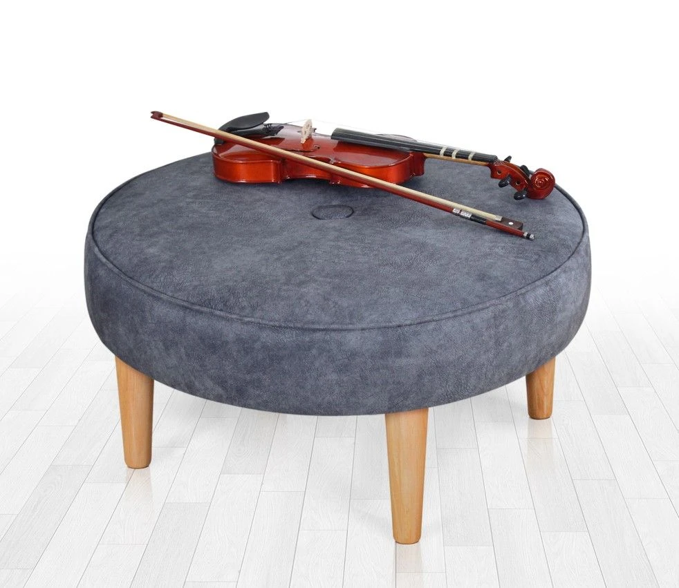 Fluffe Poef | 50 Otton/50% Fluweel | Grijs 1 Fluffe Poef | 50 Otton/50% Fluweel | Grijs