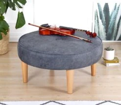 Fluffe Poef | 50 Otton/50% Fluweel | Grijs 4 Fluffe Poef | 50 Otton/50% Fluweel | Grijs -Emob 209FLF1295 20 202 b914