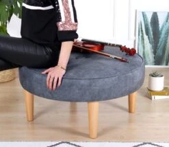 Fluffe Poef | 50 Otton/50% Fluweel | Grijs 5 Fluffe Poef | 50 Otton/50% Fluweel | Grijs -Emob 209FLF1295 20 203 f2d3