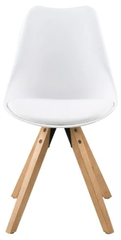 Eetkamerstoel Dima - Lederlook - Wit/ Bruin -Emob 21473941 019F 4754 AADB A216790E8DEE 93d8