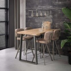 Bartafel Lilly 135x70 - Licht Mangohout