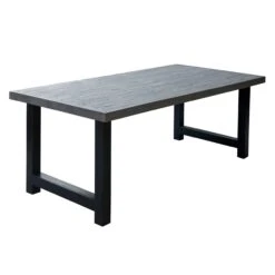 Eettafel Ron 200x100 Industrieel - Grey Wash Acacia -Emob 2392 48 3 5479