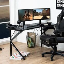 Gaming Bureau Nambi 140cm - Zwart