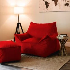 Atelier Del Sofa Poef | Waterdicht Piepschuim | Rood