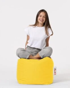 Atelier Del Sofa Poef- Hoge Dichtheid Gerecycled Piepschuim, Waterbestendig, Geel -Emob 248FRN1542 20 202 33d8