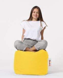 Atelier Del Sofa Poef- Hoge Dichtheid Gerecycled Piepschuim, Waterbestendig, Geel -Emob 248FRN1542 20 203 3f03