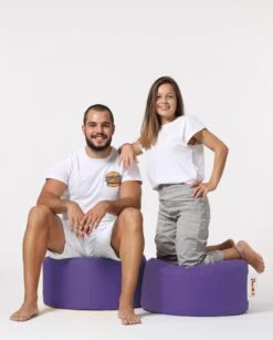 Atelier Del Sofa Poef - Paars | Waterdicht, Gerecycled Piepschuim Met Hoge Dichtheid -Emob 248FRN1552 20 202 37f1