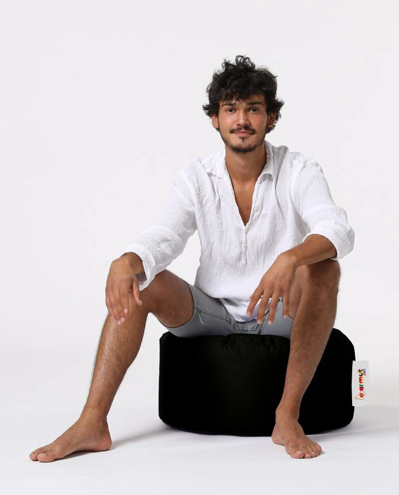 Atelier Del Sofa Poef | Piepschuim, Waterdicht, Zwart 5 Atelier Del Sofa Poef | Piepschuim, Waterdicht, Zwart - Afbeelding 5