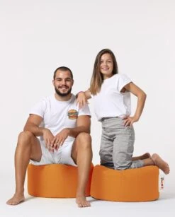 Atelier Del Sofa Poef - Gerecycled Piepschuim Met Hoge Dichtheid | Waterdicht Polyester | Oranje -Emob 248FRN1557 20 202 da97