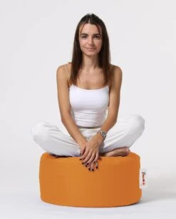 Atelier Del Sofa Poef - Gerecycled Piepschuim Met Hoge Dichtheid | Waterdicht Polyester | Oranje -Emob 248FRN1557 20 205 242c