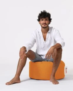 Atelier Del Sofa Poef - Gerecycled Piepschuim Met Hoge Dichtheid | Waterdicht Polyester | Oranje -Emob 248FRN1557 20 206 e14f