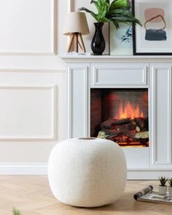 Poef Van Ecru Acrylraster - Atelier Del Sofa -Emob 248FRN1566 20 202 f539