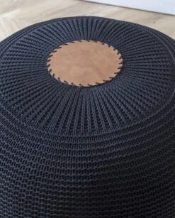 Atelier Del Sofa Poef - 100% Acryl Mesh | Zwart -Emob 248FRN1568 20 203 e9f5